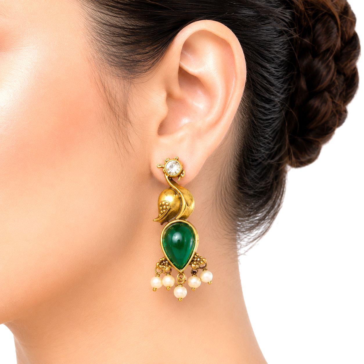 Raannii Earrings Yellow Bird Pearl Drop Earrings for Women