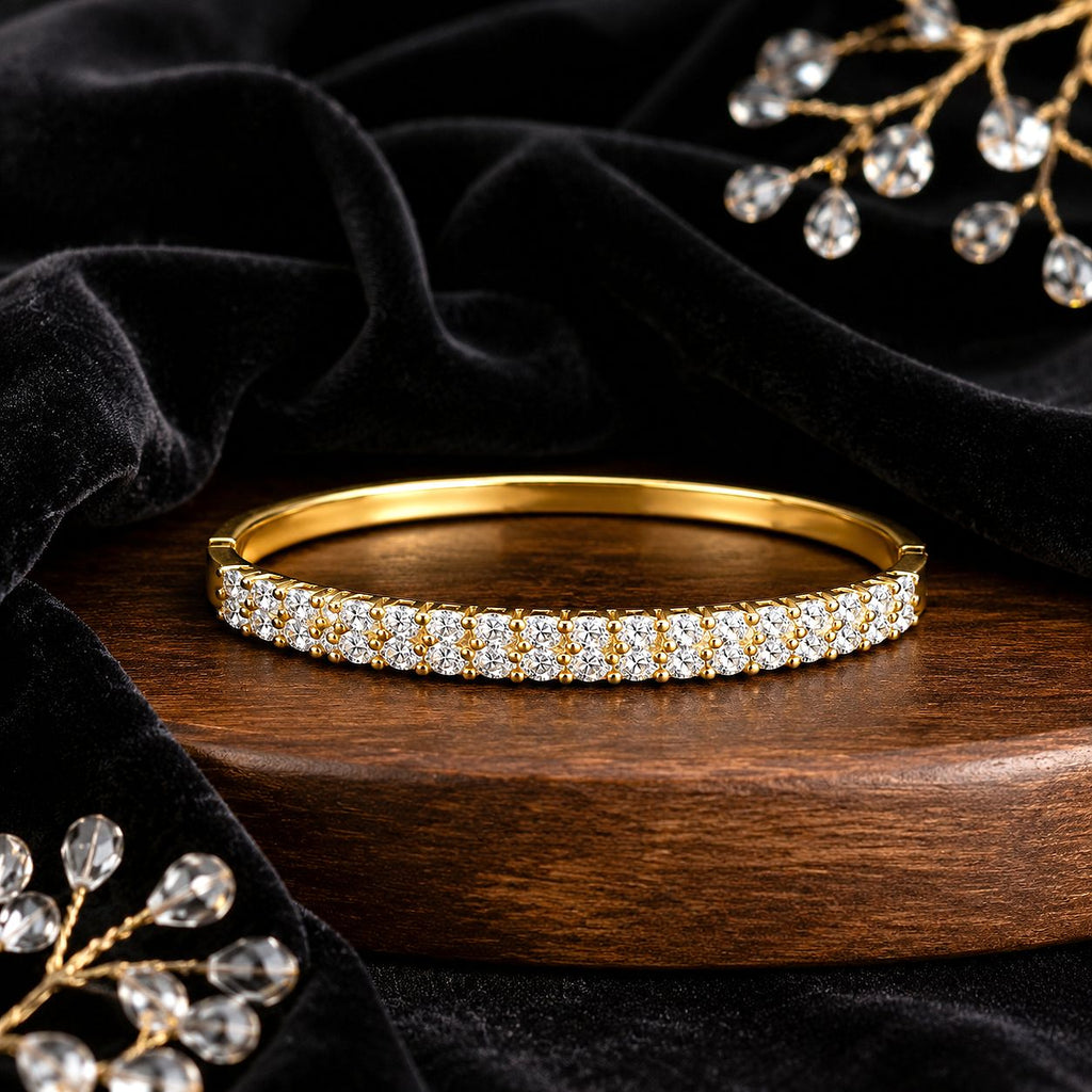 Raannii Bracelet Gold Plated Crystal Stone Bracelet for Women