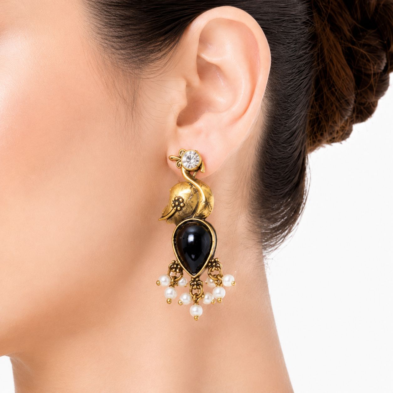 Raannii Earrings Yellow Bird Pearl Drop Earrings for Women