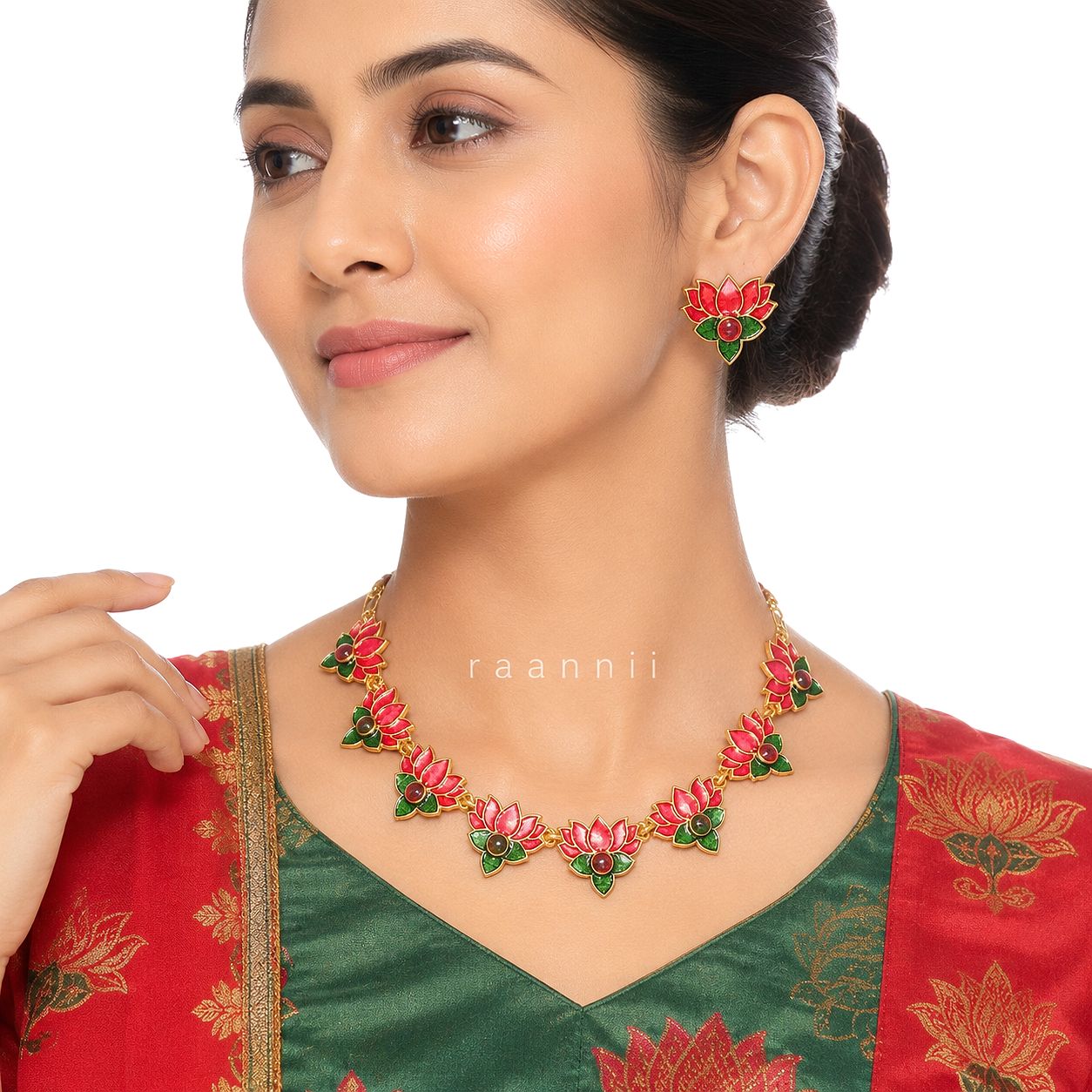 Raannii Lotus Bloom Necklace Set