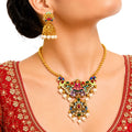 Raannii Royal Meenakari Pearl Necklace Set