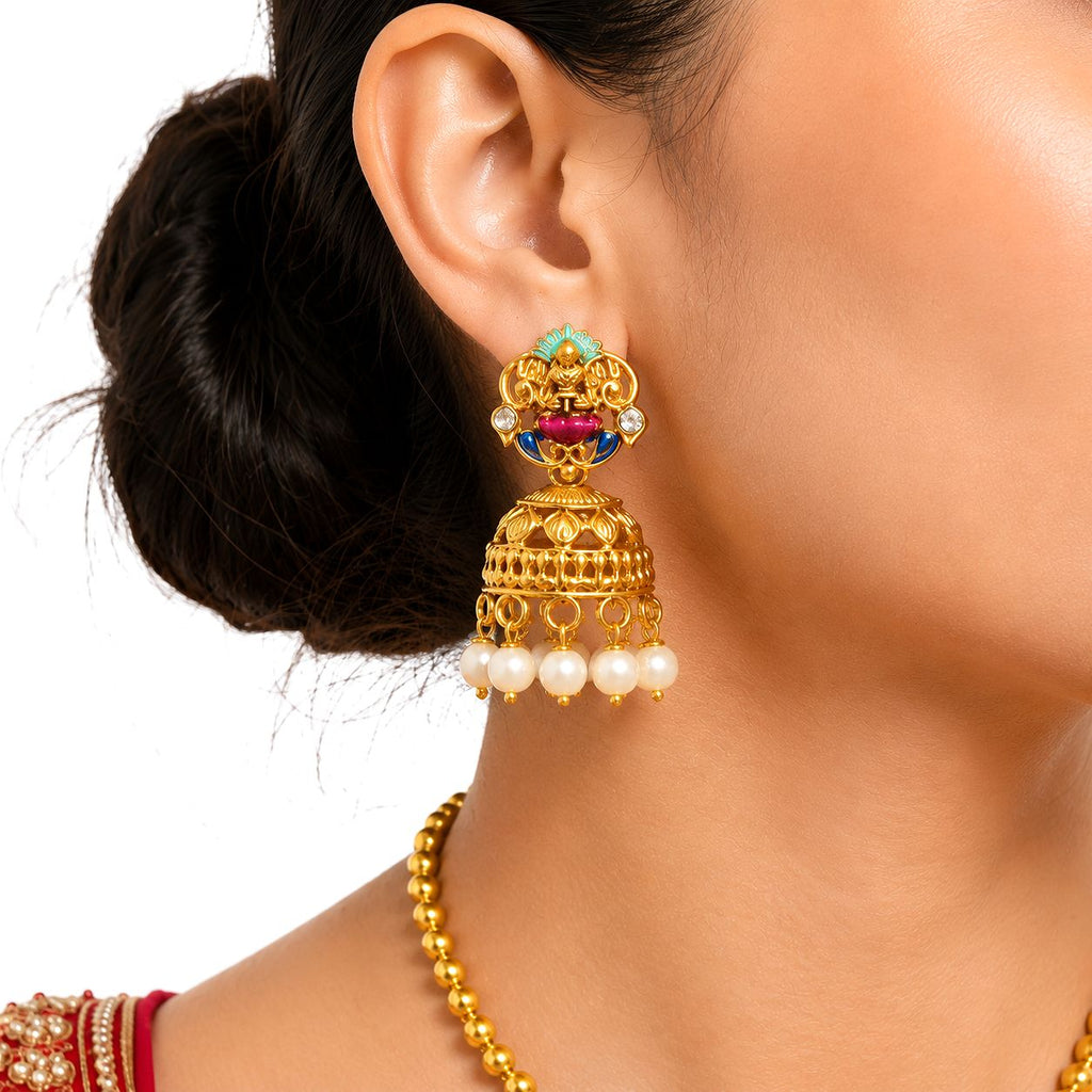 Raannii Royal Meenakari Pearl Necklace Set