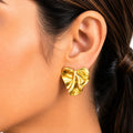 Raannii Gold Plated Abstract Statement Earrings for Women