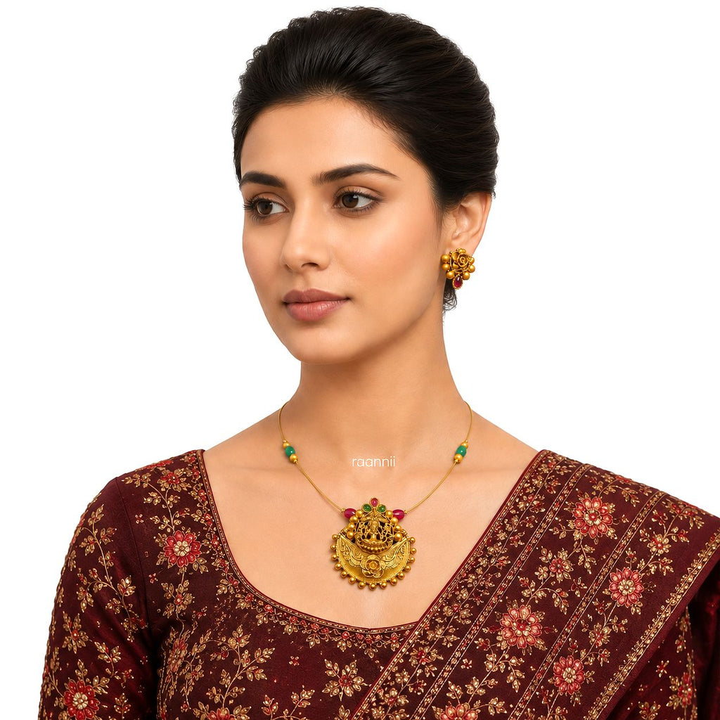 Raannii Temple Pendant Necklace Set