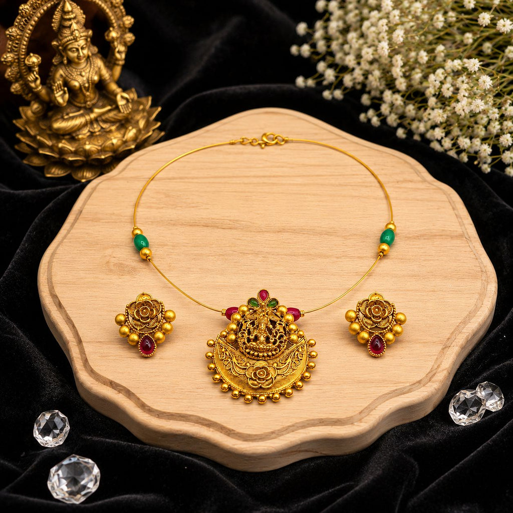 Raannii Temple Pendant Necklace Set