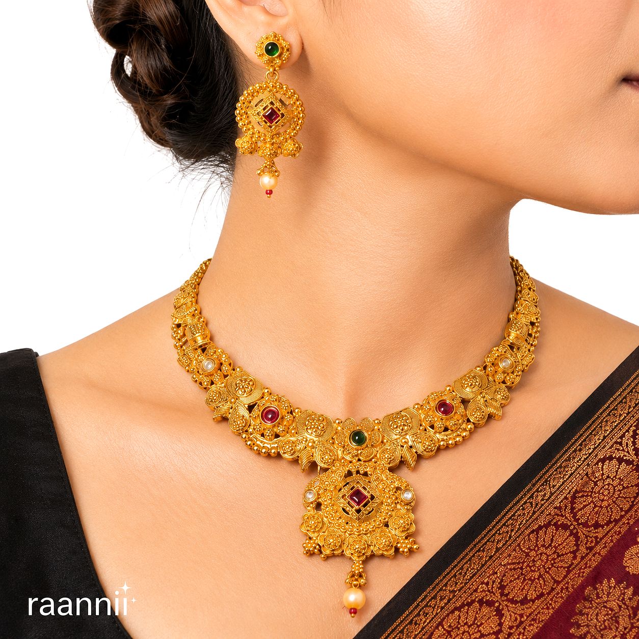Raannii Heritage Temple Necklace Set