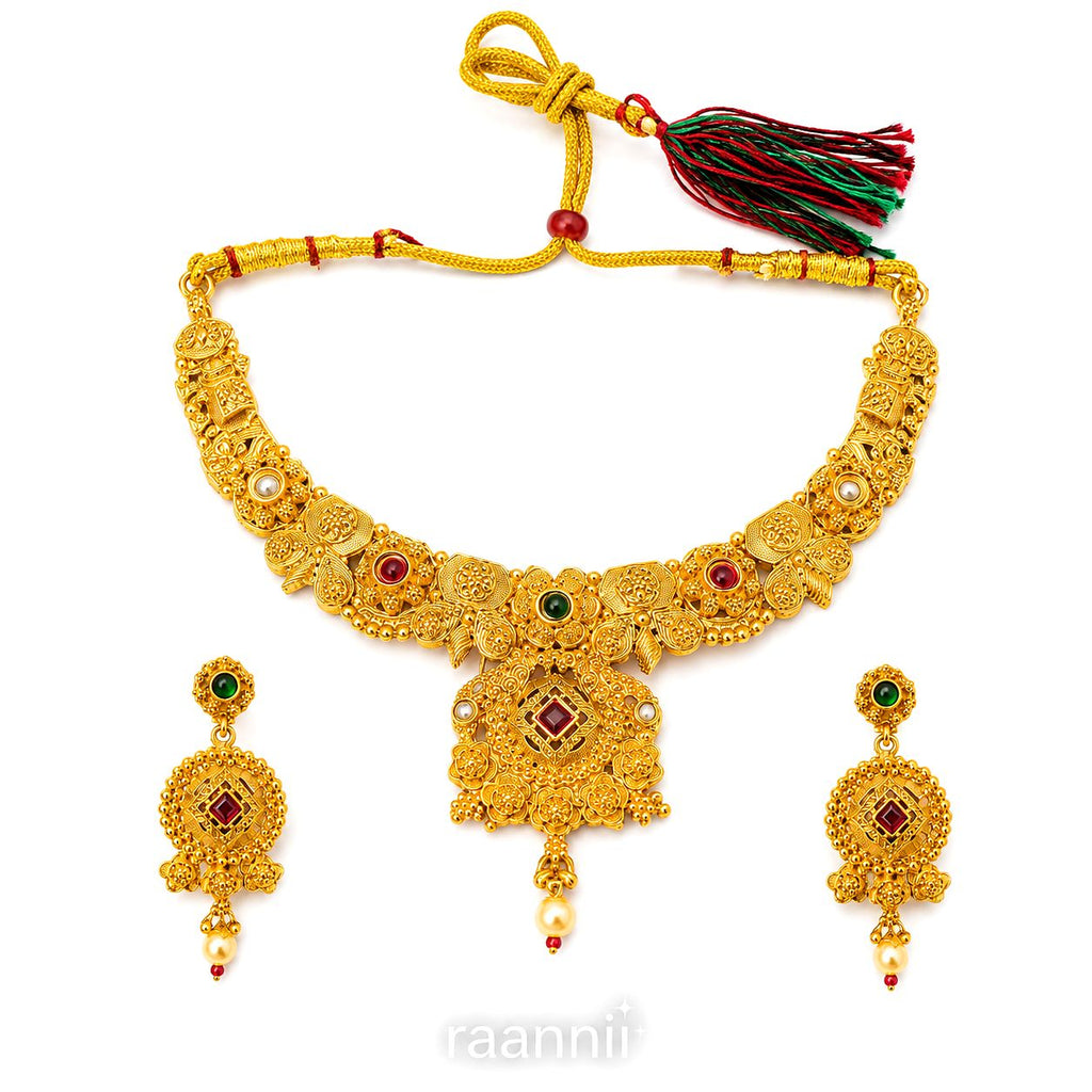 Raannii Heritage Temple Necklace Set