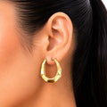 Raannii Gold Plated Irregular Open Hoop Earrings for Women