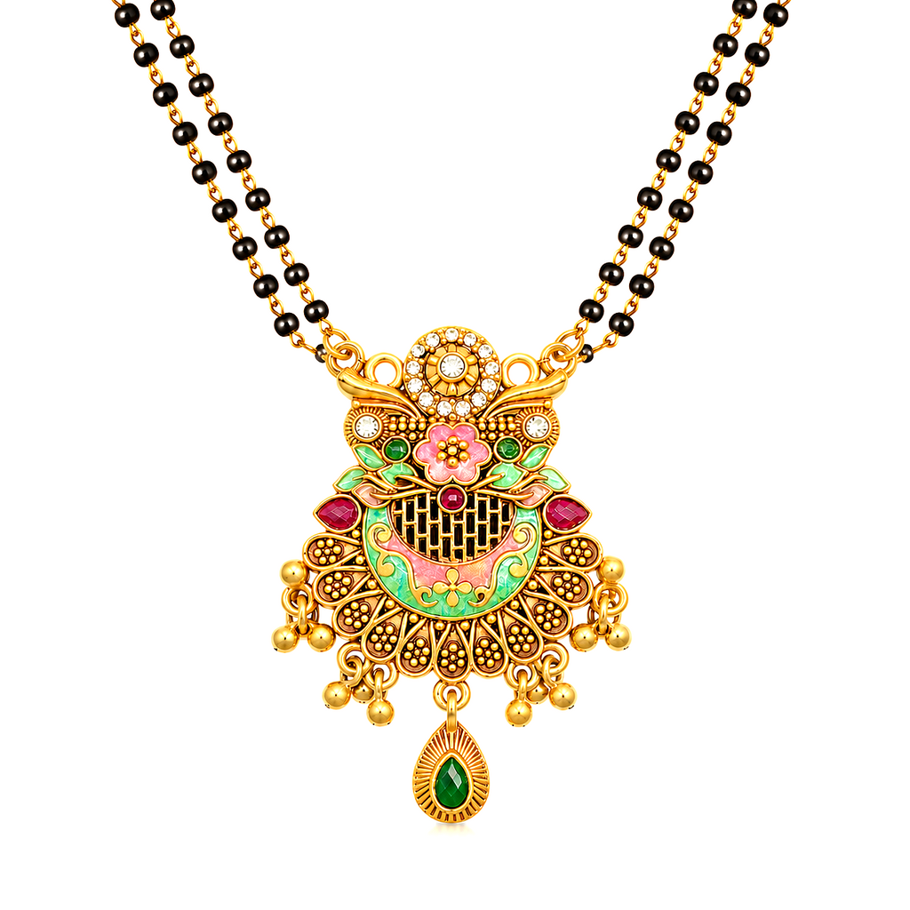 Raannii Royal Meenakari Designer Mangalsutra Necklace