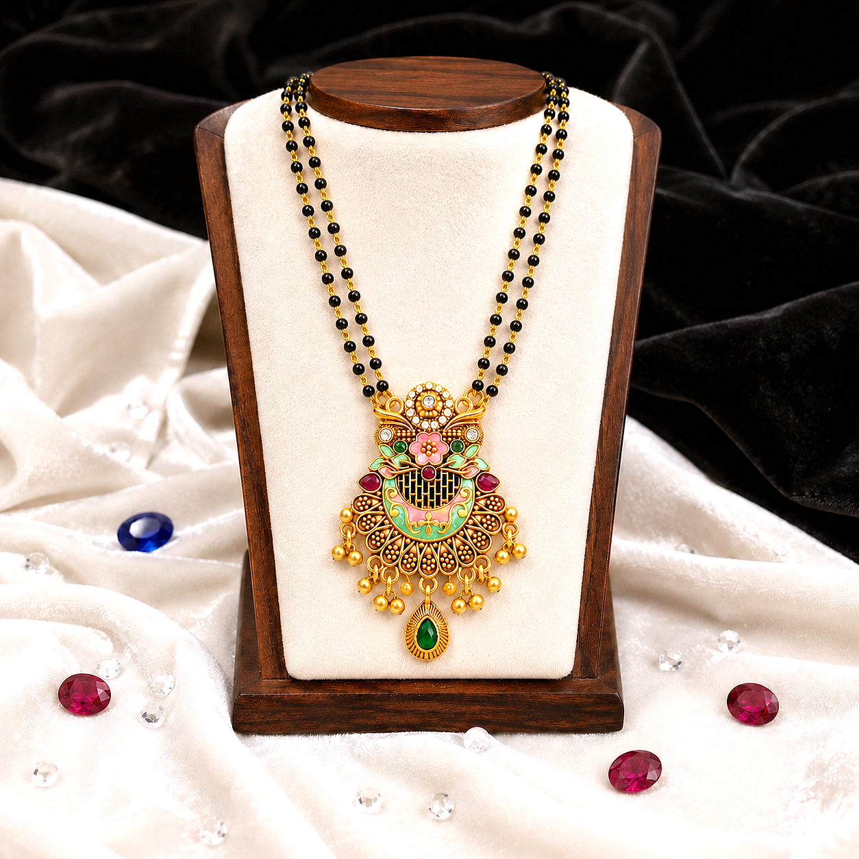 Raannii Royal Meenakari Designer Mangalsutra Necklace