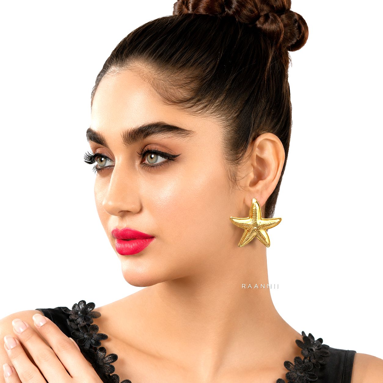 Raannii Earrings - Gold Plated Starfish Stud Earrings for Women
