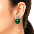 Raannii Earrings - Green Butterfly Statement Stud Earrings for Women