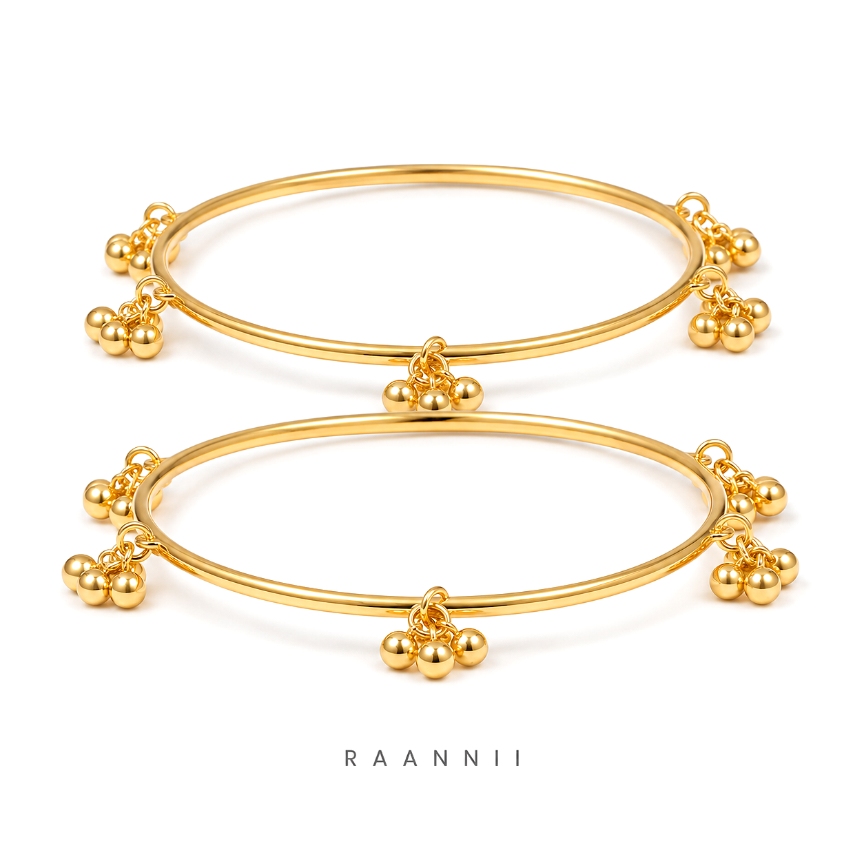 Raannii Kashmiri Ghungroo Kada Bangles (Set of 2)