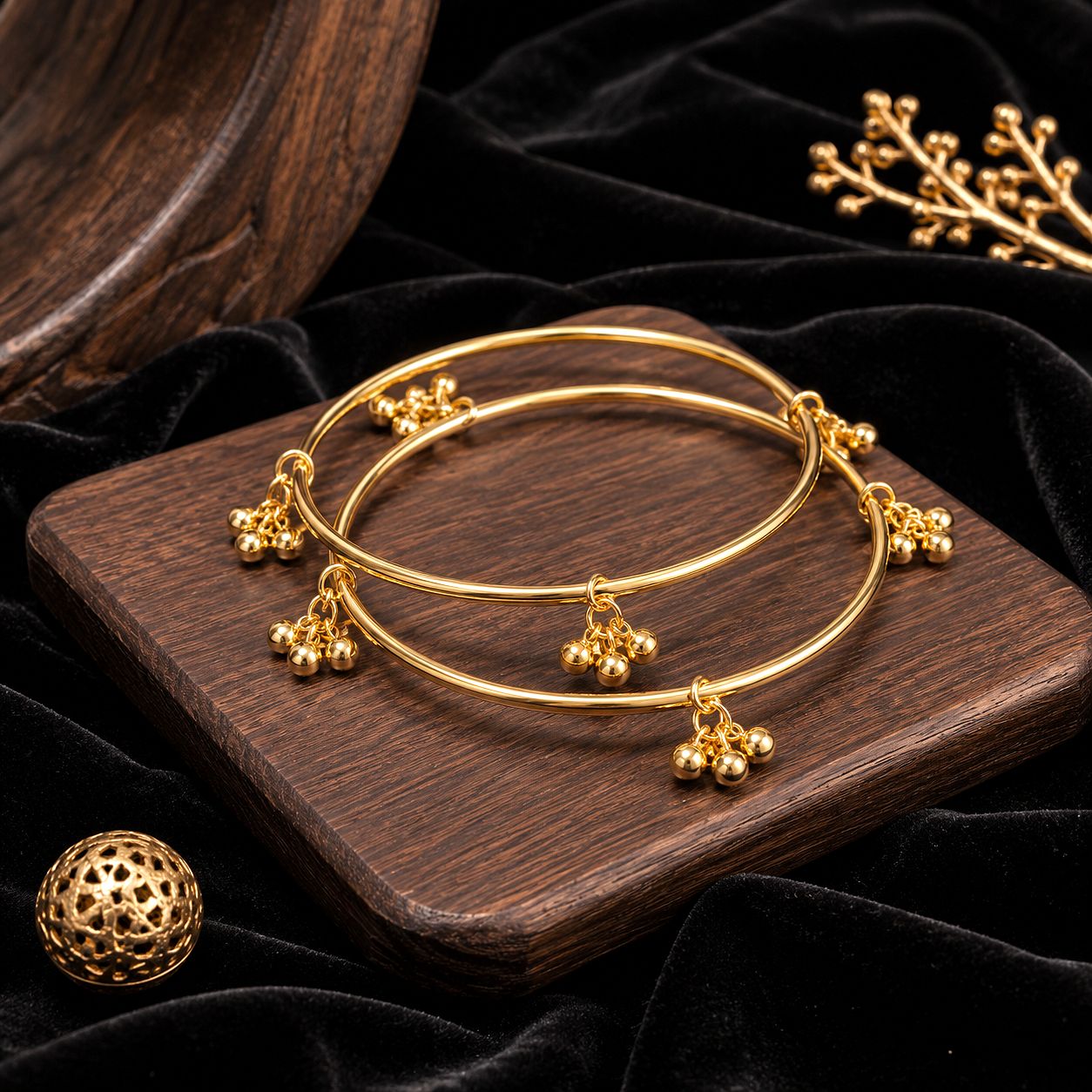 Raannii Kashmiri Ghungroo Kada Bangles (Set of 2)