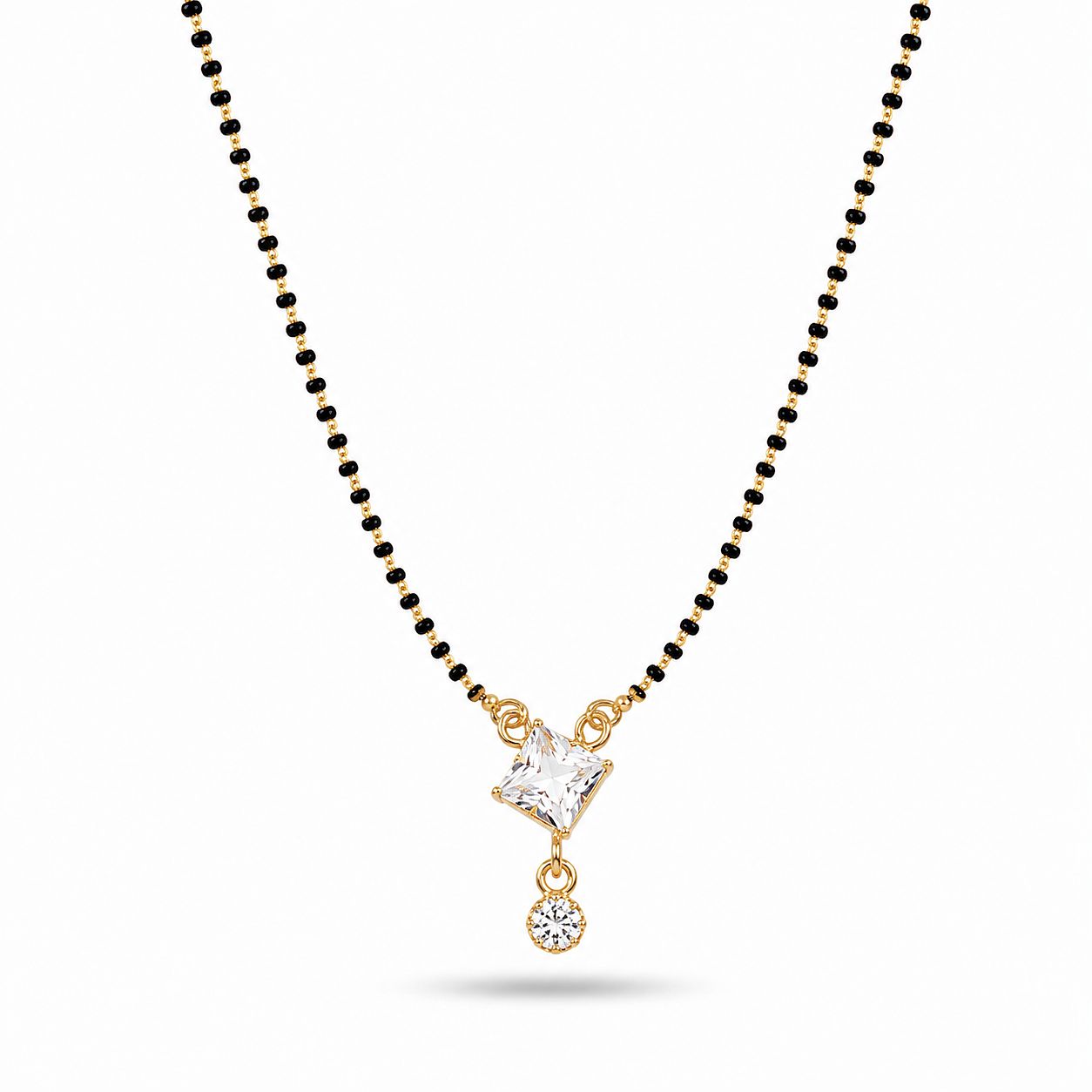 Raannii Elegant Crystal Mangalsutra Pendant Necklace