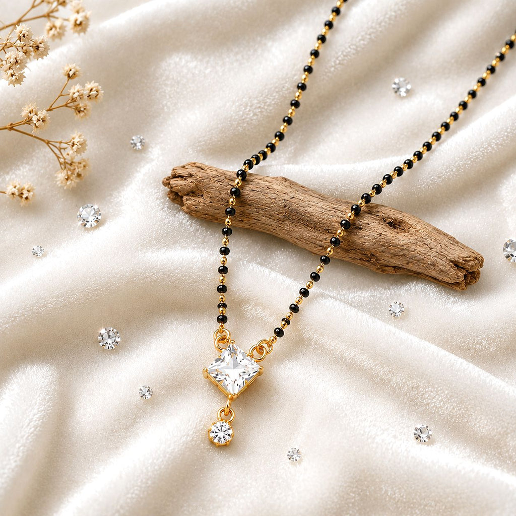 Raannii Elegant Crystal Mangalsutra Pendant Necklace