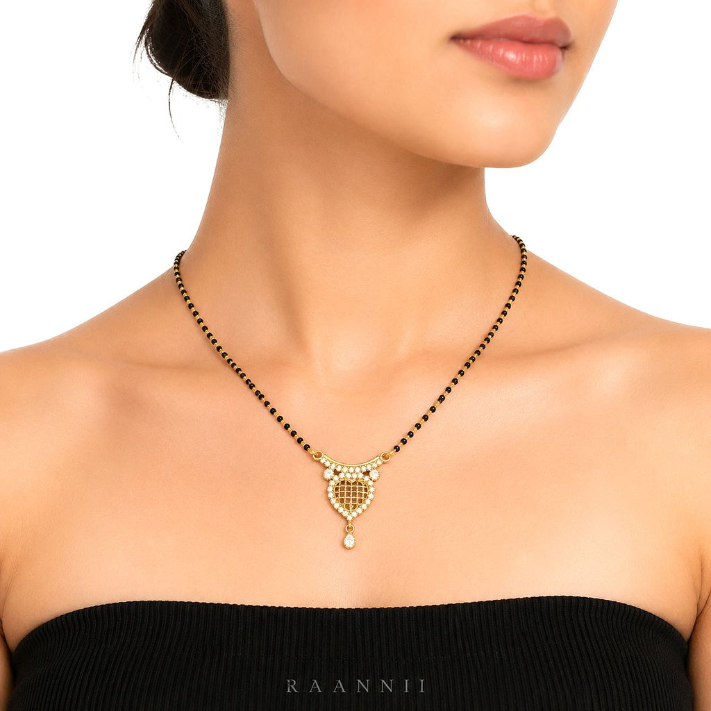 Raannii Royal Designer Crystal Mangalsutra Necklace