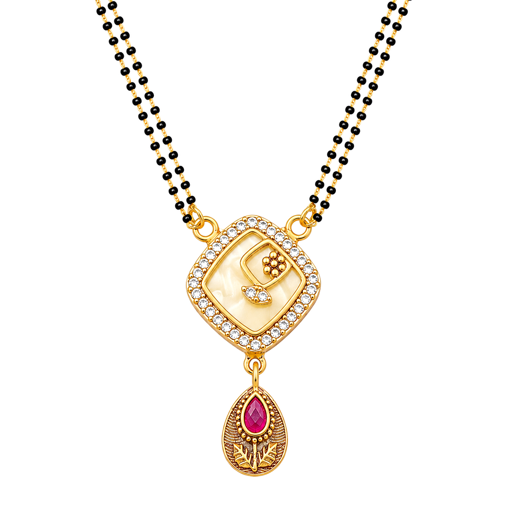 Raannii Traditional Designer Mangalsutra with Antique Pendant