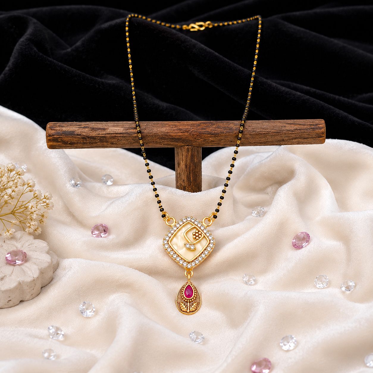 Raannii Traditional Designer Mangalsutra with Antique Pendant