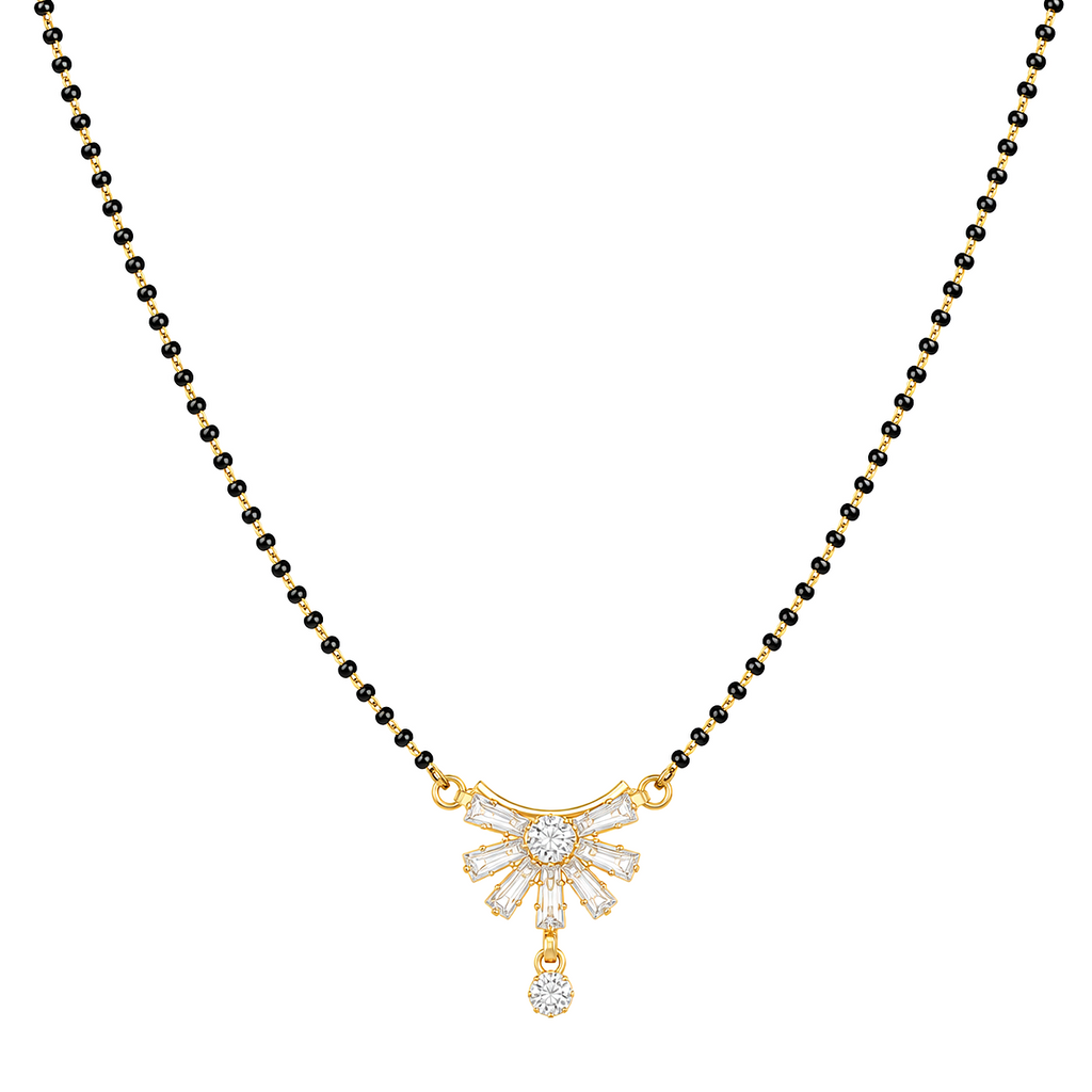 Raannii Luxury Sunburst Diamond Look Mangalsutra