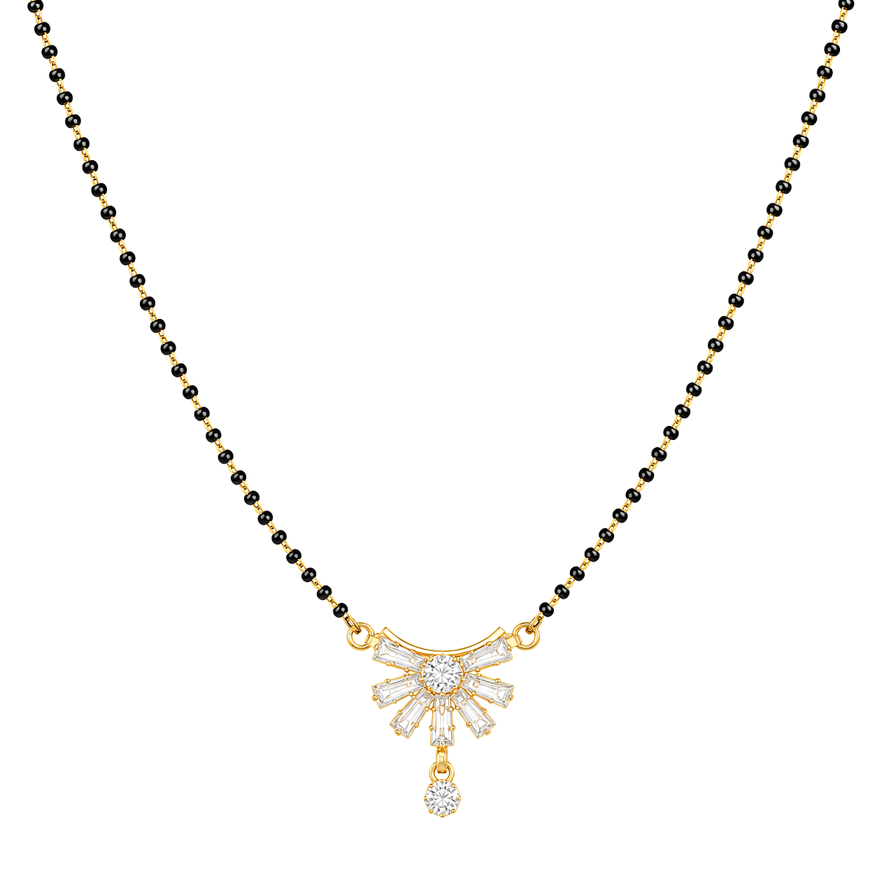 Raannii Luxury Sunburst Diamond Look Mangalsutra