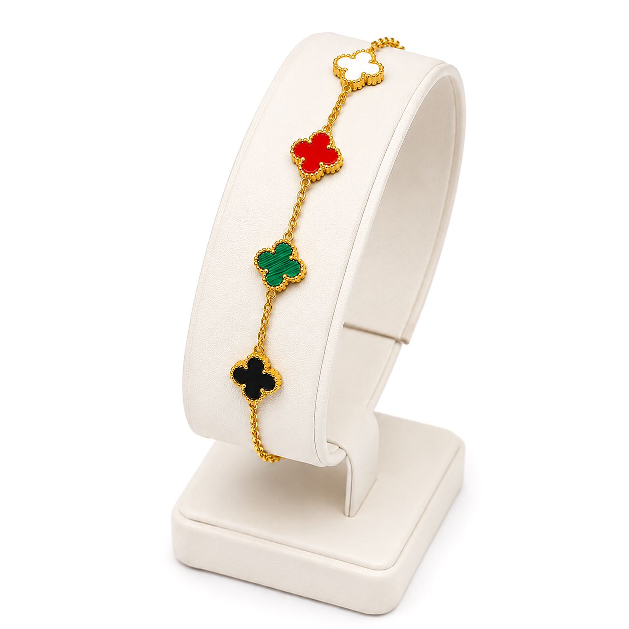 Raannii Luxury Clover Charm Bracelet (Multicolor Edition)