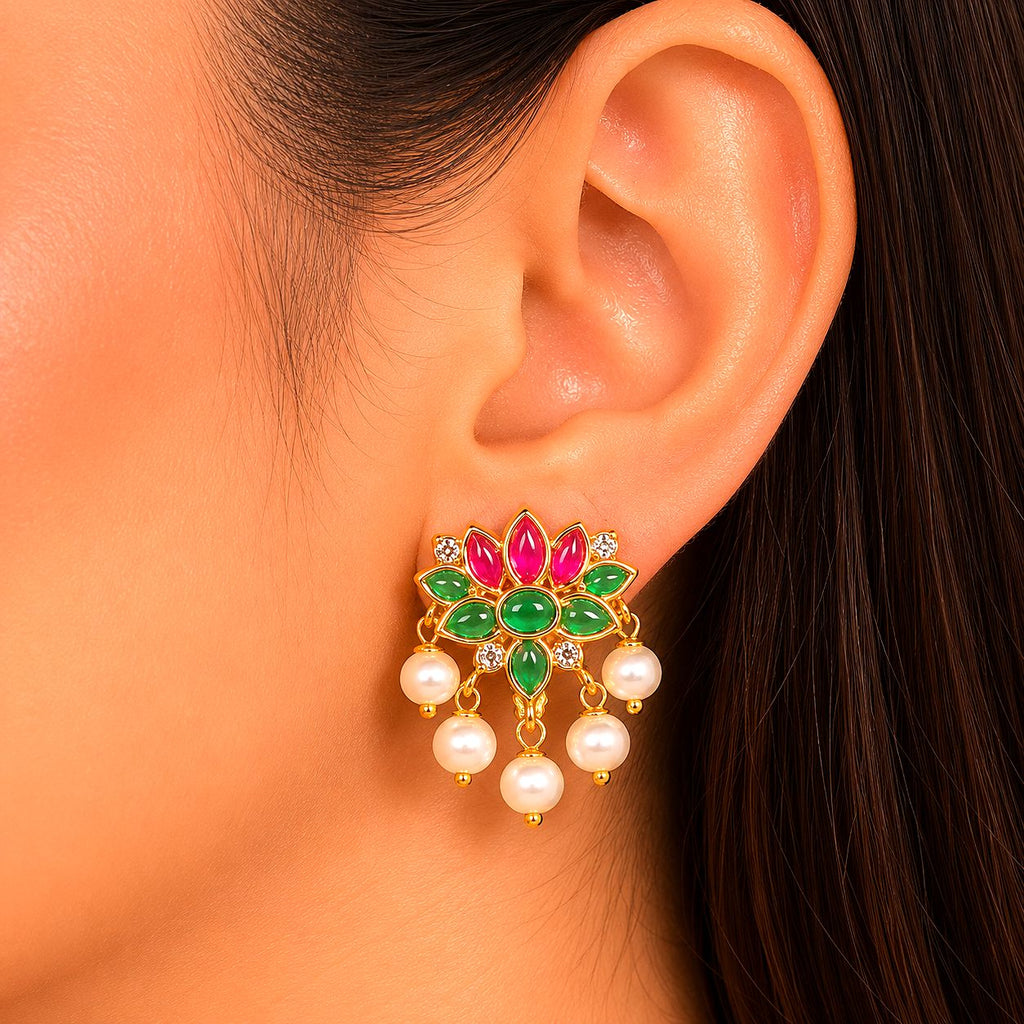 Kundan Floral Necklace Set for Women | Royal Wedding Jewelry