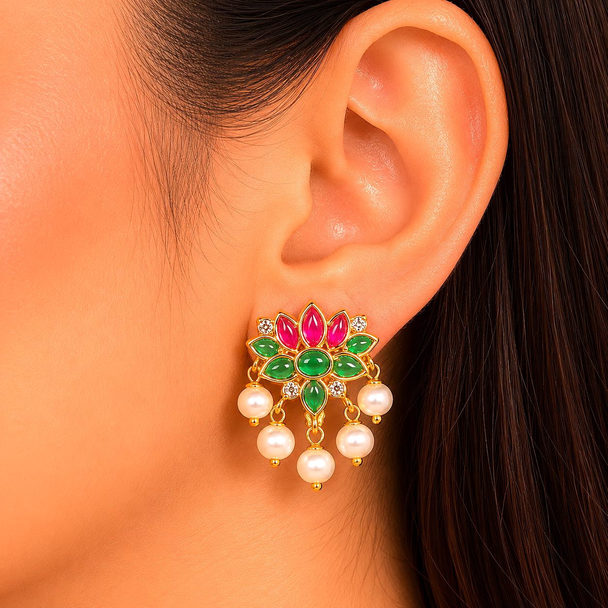 Kundan Floral Necklace Set for Women | Royal Wedding Jewelry