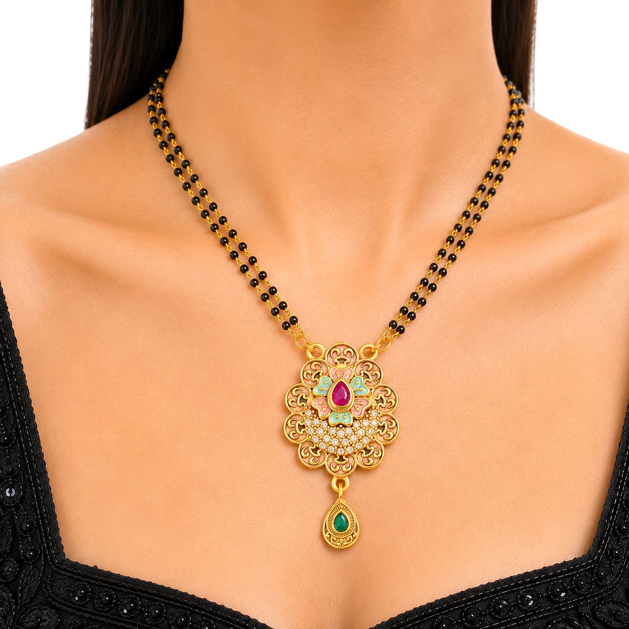 Raannii - Traditional Gold Plated Designer Mangalsutra for Women
